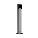 LENERGIZEE charger leg grey, black RAL7047/9005 mat + TERMINAL BOX